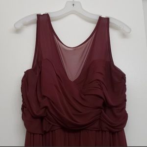 David’s Bridal Wine Bridesmaid dress